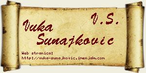 Vuka Sunajković vizit kartica